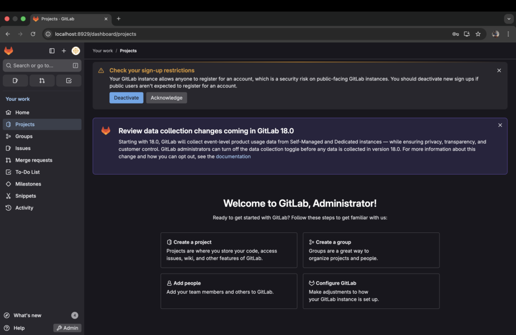 self-hosted-gitlab-homepage
